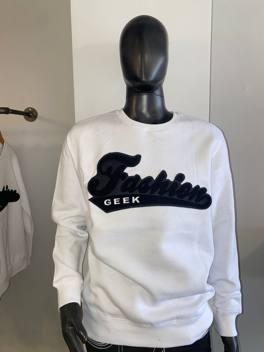 Fashion Geek Crewneck white/black