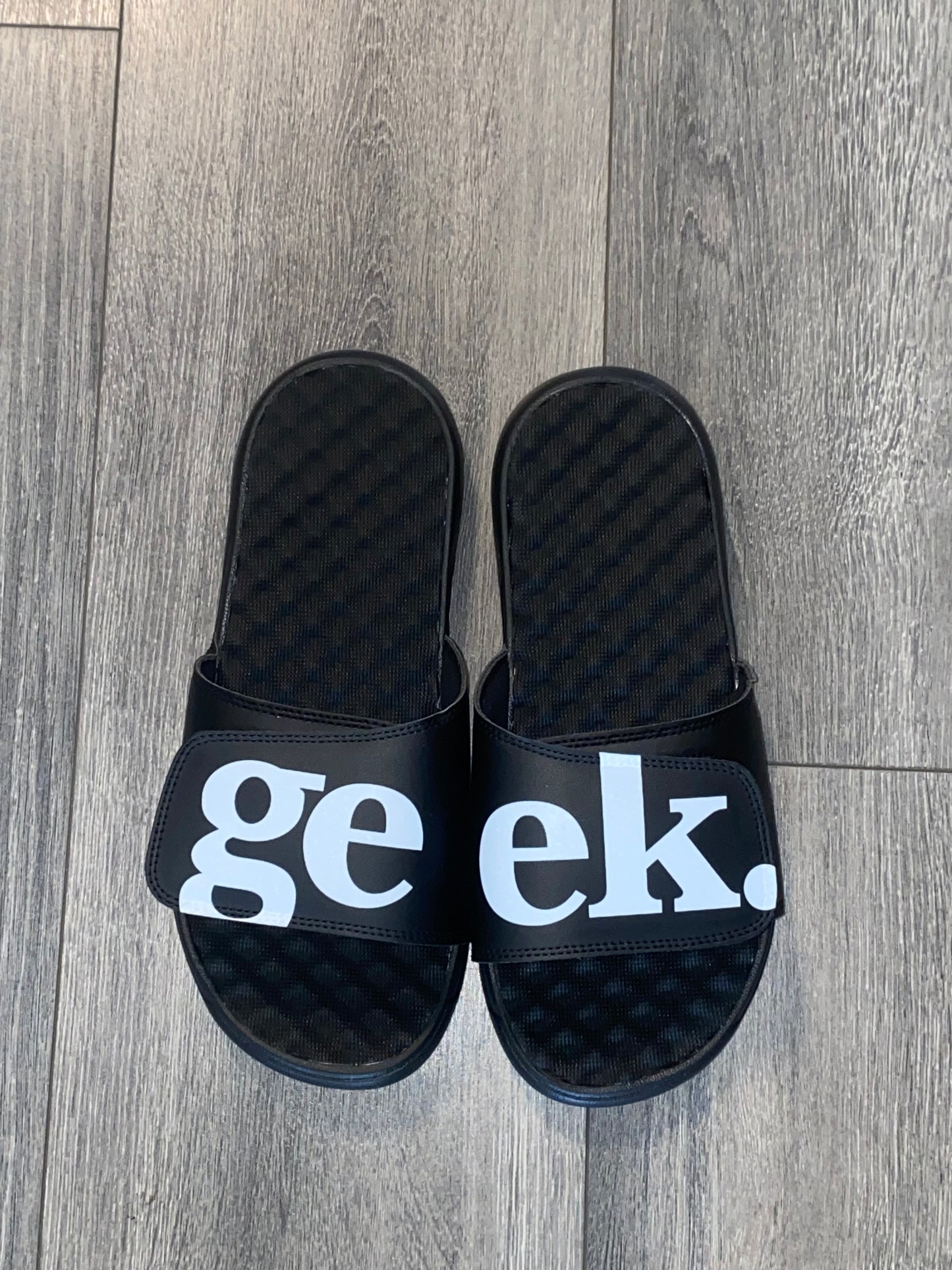Fashion Geek Slides Black/white