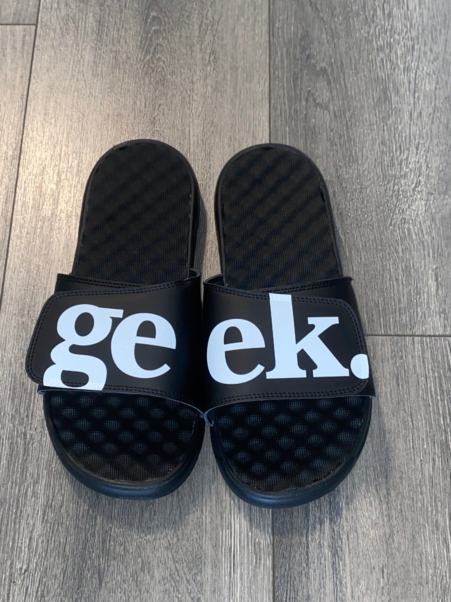 Fashion Geek Slides Black/white